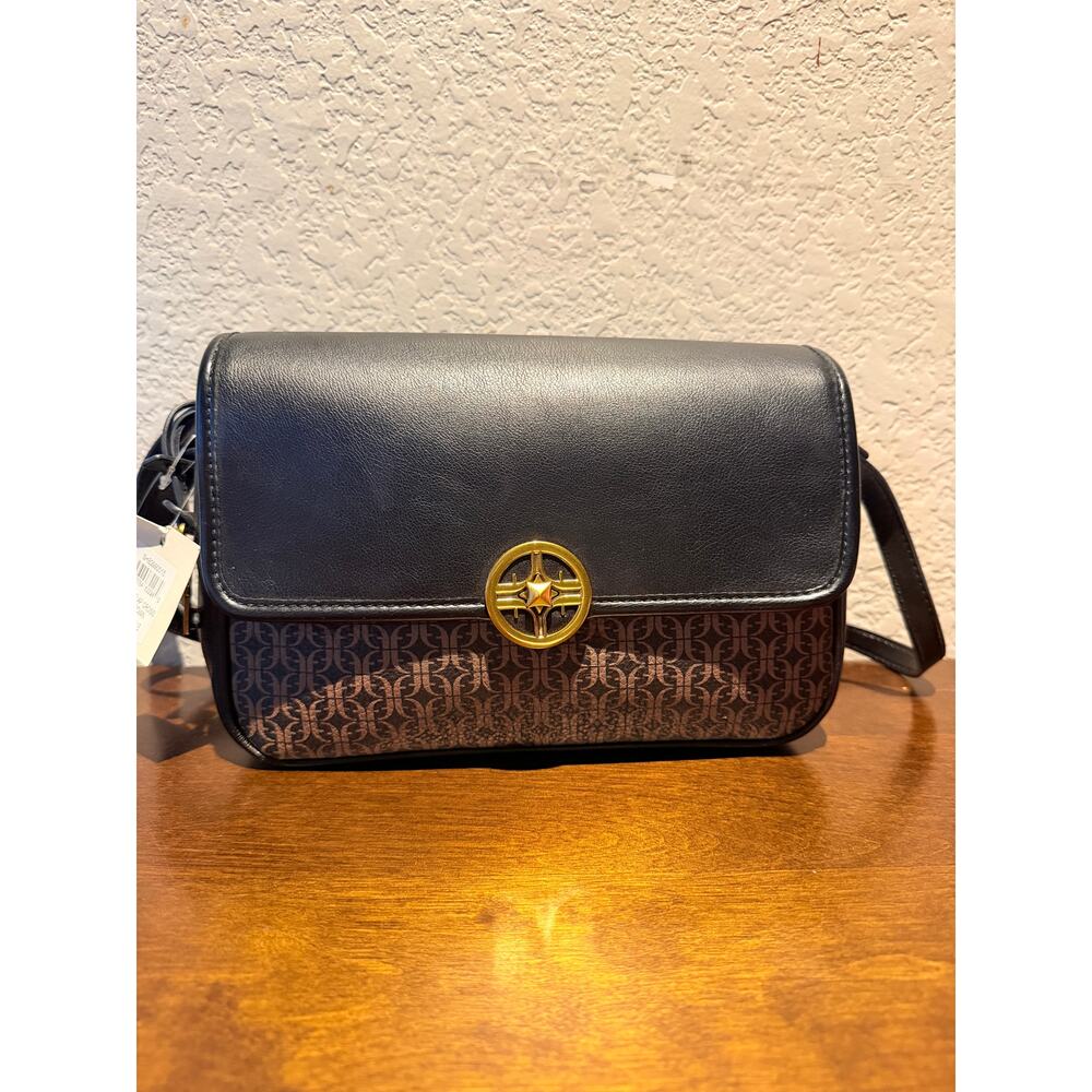Fossil Black Patterned Crossbody NWT